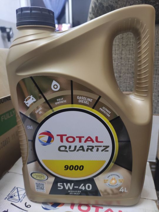 TOTAL QUARTZ 9000 FULLY SYNTHETIC 5W40 ( 4L ) | Lazada