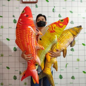 GẤU BÔNG CÁ CHÉP ĐỒ CHƠI CÁ CHÉP NHỒI BÔNG GỐI ÔM HÌNH CÁ CHÉP 3D AN TOÀN CHO BÉ GIÁ RẺ