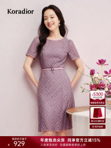 Elegant Short Sleeve Lace Dress Womens Summer Waist Cinched Princess Style Midi Skirt Fashionable Commute Suitable Dress