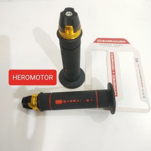 handgrip +  jalu cnc baracuda hg55 / grip baracuda HG55 universal plus jalu cnc / handfat  / sarung gas semua motor harga sepasang