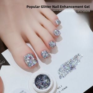 CHUBEISHI | Shiny Silver Large Glitter Nail Gel Polish
