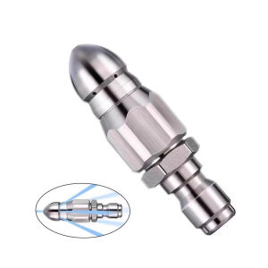 Sudyod หัวฉีดไล่ท่อตันแบบด้านหน้า 1 ด้านหลัง 6 รู ทำความสะอาดท่อระบายน้ำ ล้างรถ ซักพรม มีแรงดันสูง Clean nozzle