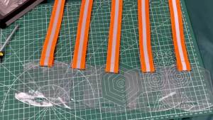 Chinco Armband ID Card Holder Arm Badge Holder Ski Pass Holder High Visibility PVC ID Badge Holder with Adjustable Strap Clear Name Tag Holder for Work Pass Orange