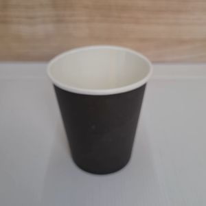Paper Cup Hitam Polos 8 Oz 240 ml / Tea Cup / Gelas Kopi / Gelas kertas / Paper Hot Cup (50 pcs)