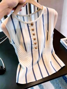 French Stripe Design Small Batch Fashion Vest