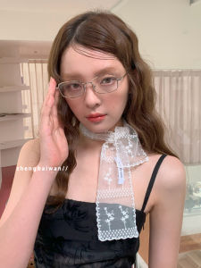 Zhang Baowei Layered Lace Scarf Fashionable Womens Neck Strap Silk Scarf Decorative Plant Floral Pattern Summer Autumn Wear