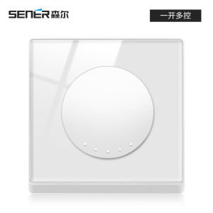 Màn Hình Kính Cường Lực Trắng LED Nhẹ 86 Mẫu Một Nút Điều Khiển Hai Chiều 16A Ổ Cắm Điện Tường Năm Lỗ Thương Hiệu Sen Nước