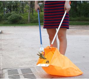 Outdoor Trash Grabber Sweeping Tool Large Tooth Clamp Hygiene Clip Windproof Convenient Broom Garbage Bag Household Cleaning Tool