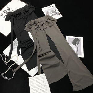 Cca Thiết Kế Tùy Chỉnh Yoga Harem Quần Có Nút Bướm Và Xù Quần Siêu Nhỏ Đàn Hồi Eo Thấp Chi Tiết Bằng Polyamide Và Spandex