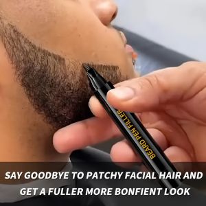 Sevich | Waterproof Beard Pen Filler Men Moustache Coloring Pen Beard Coloring Filling Enhancer Black Fiber Hair Beard Stuffing Pen Tool