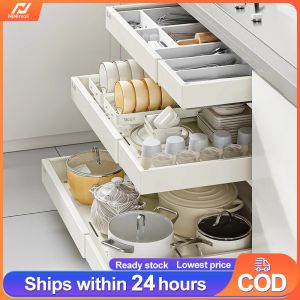 Kitchen Cabinet Pull Out Dish /Bowl Rack / Slide Drawer For Cabinet Under Sink Organizer/Multi-function Pull Out Basket / almari tarik rail rak dapur