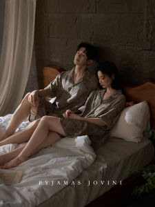 Couples Summer Cotton Short Sleeve Pajamas Set