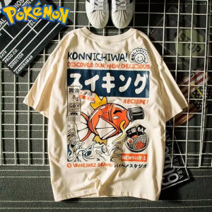 Clothing Summer Harajuku Japanese Style Short-sleeved T-shirt Mens Tide Brand Street Loose Couple Tops Clothing Women Clothes