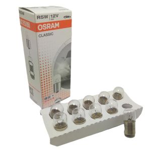 Osram | OSRAM 5007 R5W Bulbs 10-Pack – 12V 5W License Plate Light Replacement BA15s Base
