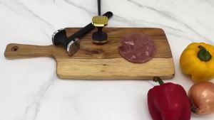 Heavy Duty Kitchen Meat Tenderizer Hammer with Rubber Grip Stainless Steel Head for Effortless Pounding and Tenderizing