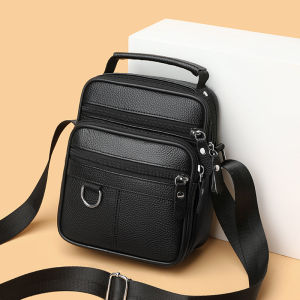 Túi Đeo Chéo Da Bò Nam 2023 Túi Đeo Vai Đơn Phong Cách Công Sở Nhiều Ngăn Túi Đeo Vai Vuông Hình Chữ Nhật Túi Đeo Vai Mềm