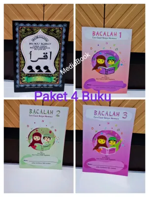 Paket Hemat 4 Buku Anak Bacalah Jilid 123 & IQRO Bendel Besar CD Cara Cepat Belajar Membaca Al Quran