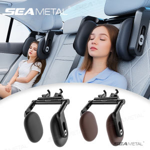 SEAMETAL พนักพิงศีรษะในรถยนต์หมอนสำหรับนอนข้างโฟมจำรูปปรับได้หมอนรองคออเนกประสงค์พร้อมสำหรับผู้ใหญ่เด็กพิงศีรษะตะขอที่ใช้ได้สองแบบ