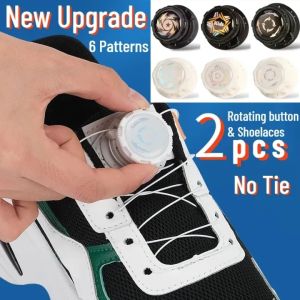 2pcs khớp xoay phổ quát khóa giày lười biếng dây giày trẻ em người lớn ngoài trời kim loại thể thao dây nịt dây Dây giày không buộc nhanh chóng khóa Sneaker ren