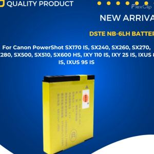 DSTE® 1000mAh NB-6L NB6L Camera Battery For Canon PowerShot SX170 IS SX240 HS SX260 HS SX270 HS SX280 HS SX500 IS SX510 HS SX600 HS D10 D20 ELPH 500 HS S90 S95 S120 SD770 IS SD980 IS SD1200 IS SD1300 IS SD3500 IS (Malaysia Stock)