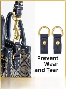 TB Music Score Compatible Worn-Resistant Shoulder Strap for Old Flower Tote Bag Hardware Protection Ring DIY Adjustable Leather