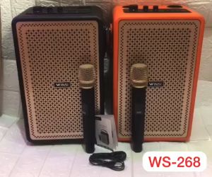 SPEAKER BLUETOOTH TWS WINSI WS-268 + 2 MIC KARAOKE MICROPHONE WS268