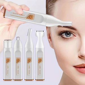 Bộ Dụng Cụ Cắt Tỉa Lông Điện Cho Nữ 4 Trong 1 Gồm Dao Cạo Lông Nách Chân Vùng Kín Lông Mày Có Thể Điều Chỉnh Độ Dài