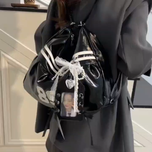 BJ65586 - BLACK AS PICTURE - TAS BAHU SHOULDERBAG PITA SLEMPANG HANDBAG TAS WANITA FASHION IMPORT MODIS ELEGAN TERMURAH TERLARIS TERBARU TAS BATAM ZCJ5586