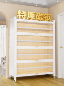 Large Capacity Steel Shoe Cabinet Home Entrance Wall-Mounted Multi-layer Shoe Rack with Door Integrated Design High Storage Space