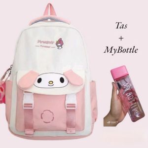 Tas Ransel 2in1 Ransel Anak Sekolah Perempuan SD SMP SMA Free Botol Minum