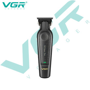 VGR V-995 electric hair clipper metal leather body mens hair clipper household oil head carving electric pusher LED digita