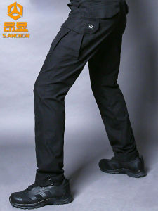 Mens Tactical Work Pants Autumn Winter Outdoor Straight Leg Training Trousers Elastic Military Style Waterproof New Model