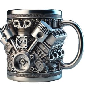 V8 Engines Stainless Steel Coffee Mug Creative Resin Water Cup Funny V6 Engines Wine Cup Coffee Cup Water Container Accessories