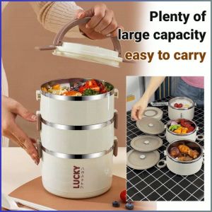 Stainless Steel Lunch Box Quickly Absorbs Moisture Dinner Bowl Microwaveable Invisible Fit