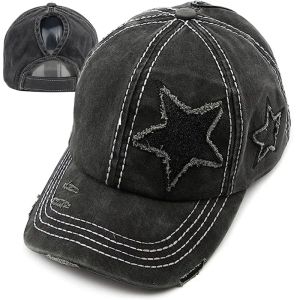 Retro Y2K Star Washed Denim Hole Star Baseball Cap Snapback Hats Autumn Summer Fishing Hat Men Women Caps Casquette Hats Gorras