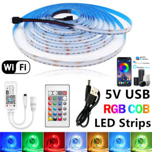 Angelila 5V USB Wifi Bluetooth trang trí Giáng sinh chiếu sáng RGB COB USB đèn Dải LED cho nhà 2023