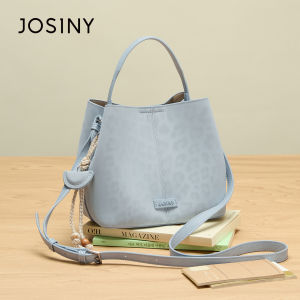 Josiny | Textured Leather Large Capacity Bucket Bag
