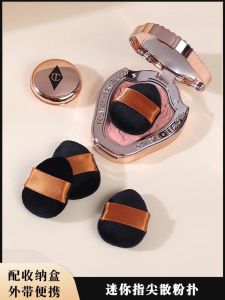 Mini Thumb Tip Flocking Makeup Sponge Powder Compact Blush Concealer Setting Tool Facial Beauty Cosmetic Puff for All Skin Types