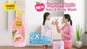 CARRIE JUNIOR HAIR & BODY WASH BABY BLUE / PINK / YOGHURT MELON / APRICOT / APPLE ( 700G & 1000G/ 1KG ) / KIDS SHOWER