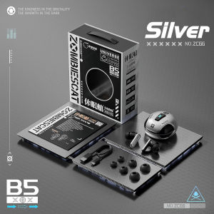 Zombies Cat B5 Active Noise Cancellation Headphone Bluetooth 5.4 ANC Earbuds Dual Connection TWS Wireless Earphones with 4 Mics