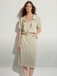 Elle | Elegant French Designed Slim Waist Dress Female Niche