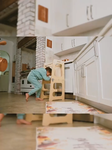 Kitchen Step Stool for Toddlers Learning Tower with Chalkboard Montessori Baby Standing Tower Height