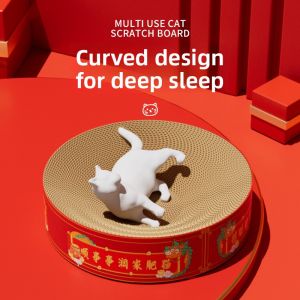 MONLEYTA | Large Size Jute Cat Scratching Board Integrated Cat Bed Wear Resistant No shedding Durable Rope Cat Claw Board Cat Supplies