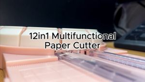VSPH 12-in-1 Paper Trimmer 360° Rotation Cutter Head Blade with 2 Pattern Guide Ruler