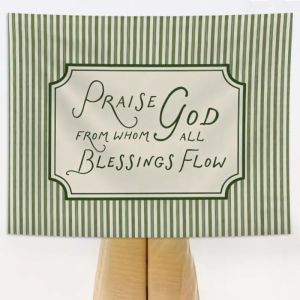 Tranh Treo Tường Trang Trí Nhà Cửa Phòng Ngủ Ký Túc Xá Chất Liệu Polyester In Câu Nói Cầu Nguyện Cổ Điển Ca Ngợi Chúa Phong Cách Retro.