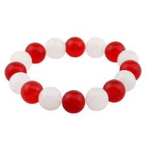 Anime Fruits Basket Bracelet Cosplay Souma Kyo Beads Agate Bracelet Jewelry Costume Accessories Prop White Red Crystal Bracelets