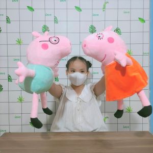 GẤU BÔNG HEO MẸ & BA GẤU BÔNG TRỌN BỘ GIA ĐÌNH HEO CHỊ PEPPA VÀ HEO EM GEORGE GÒN MỀM LÔNG MỊN AN TOÀN CHO BÉ