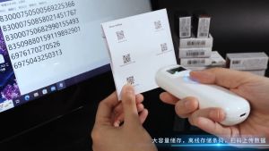 Barcode Scanner 1D 2D Wireless Bluetooth Mini Portable untuk Kasir & Inventaris Baterai Tahan Lama