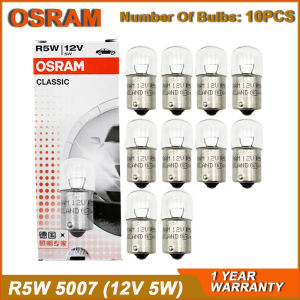 Osram | OSRAM 5007 R5W Bulbs 10-Pack – 12V 5W License Plate Light Replacement BA15s Base