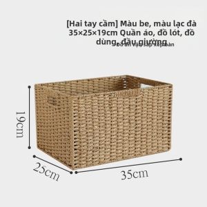 CHENHUA | Giỏ Đựng Có Nắp Mây Đan